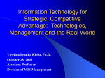 Issues in the Application of Information Technology for