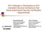 The Challenge in Developing an SCA Compliant Security