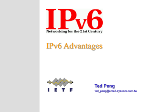 IPv6 Advantages March 2000