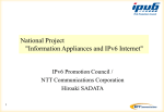 National Project 'Information Appliances and IPv6 Internet'