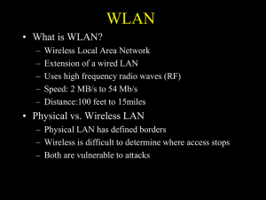 WLAN - GVSU School of Computing an Information Systems