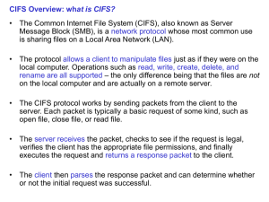 CIFS Overview: what is CIFS? - London South Bank University