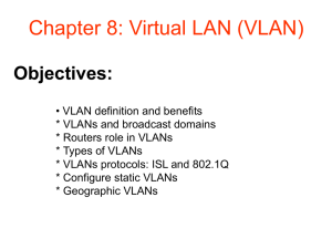 Chapter 8: Virtual LAN (VLAN)