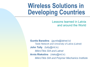 Wireless Solutions for Developing Countries