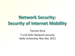 Network Security: Internet Mobility