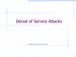 Distributed Denial of Service Attacks