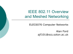IEEE 802.11 Overview and Meshed Networking