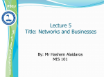 Lecture 1 Title: MIS Concept and Definition