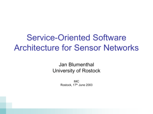 Service-Oriented Software Architecture for Sensor