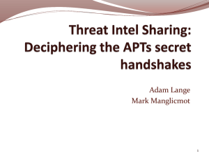 Threat Intel Sharing: Deciphering the APTs secret handshakes