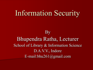 Data Security - Devi Ahilya Vishwavidyalaya