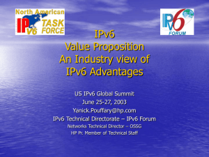 IPv6 Value Proposition