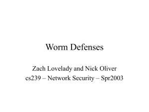 Worm Defenses