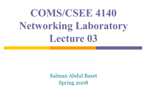 COMS 4995-1 Networking Laboratory