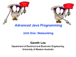 Advanced Java Programming TCP/IP networking in Java