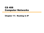 Chapter 11&12 Routing