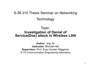 S-38.310 Thesis Seminar on Networking Technology