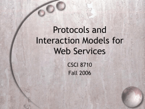 Protocols and Interaction Models for Web Services