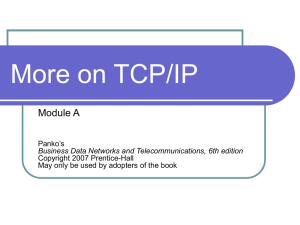 More on TCP/IP