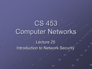 Lecture 25: Introduction to Network Security