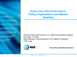 Voice over Internet Protocol: Policy Implications and Market Realities