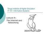 IT 141: Information Systems I - Tonga Institute of Higher Education