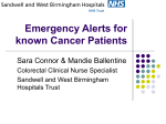 Emergency Alerts for known Cancer Patients