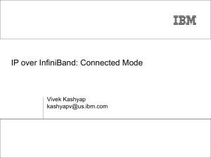 IP over InfiniBand: Connected Mode