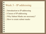 Week 3 - IP addressing