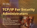 TCP/IP For Security Administrators