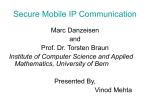 Secure Mobile IP Communication - Department of Computer Science