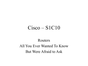 Cisco – Chapter 11 - YSU Computer Science & Information Systems