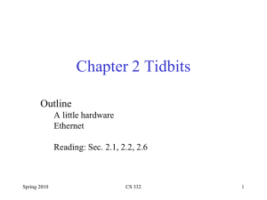 Lecture 3 - Network hardware, Ethernet
