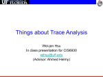 Things about Trace Analysis