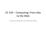 CS 150 – Computing: From Ada to the Web
