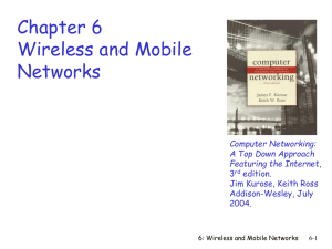 Wireless and Mobile Networks Part I