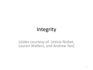 Integrity - Andrew.cmu.edu