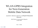 WLAN-GPRS Integration for Next-Generation Mobile Data Network