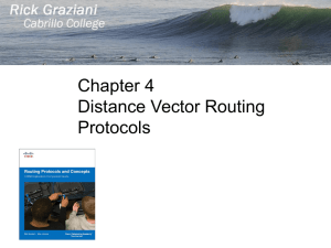 Distance vector routing protocols