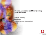 Service Assurance and Provisioning for IP Networks