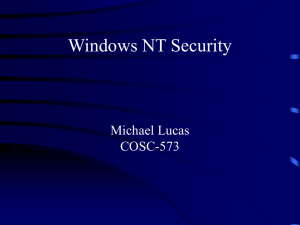 NT Security Overview
