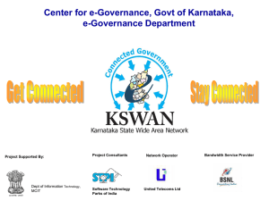 VIDEO SERVICES - Karnataka State Wide Area Network