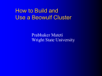 PC Clusters - Wright State University