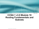 CCNA 1 Module 10 Routing Fundamentals and Subnets