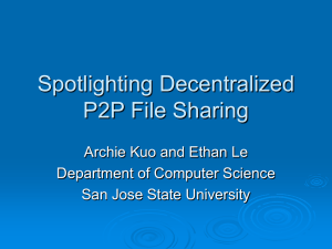 DecentralizedP2P - Department of Computer Science