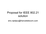 Proposal for 802.21 solution