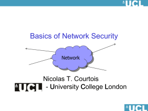 Networks and Network Security - Nicolas T. COURTOIS` research in
