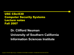 October 26 - Center for Computer Systems Security