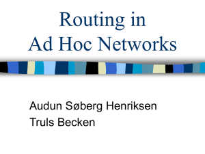 Ad-hoc networks