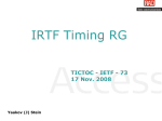 TICTOC - IETF - 73 17 Nov. 2008